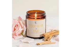 C CACALOM Rose Scented Candles for Women, Birthday Candles for Her Stress Relifef Aromatherapy Spa Candle Soy Wax Long Lasting Bath Relaxing Candles, Halloween Chirtmas Birthday New Job Gifts for Women Mother