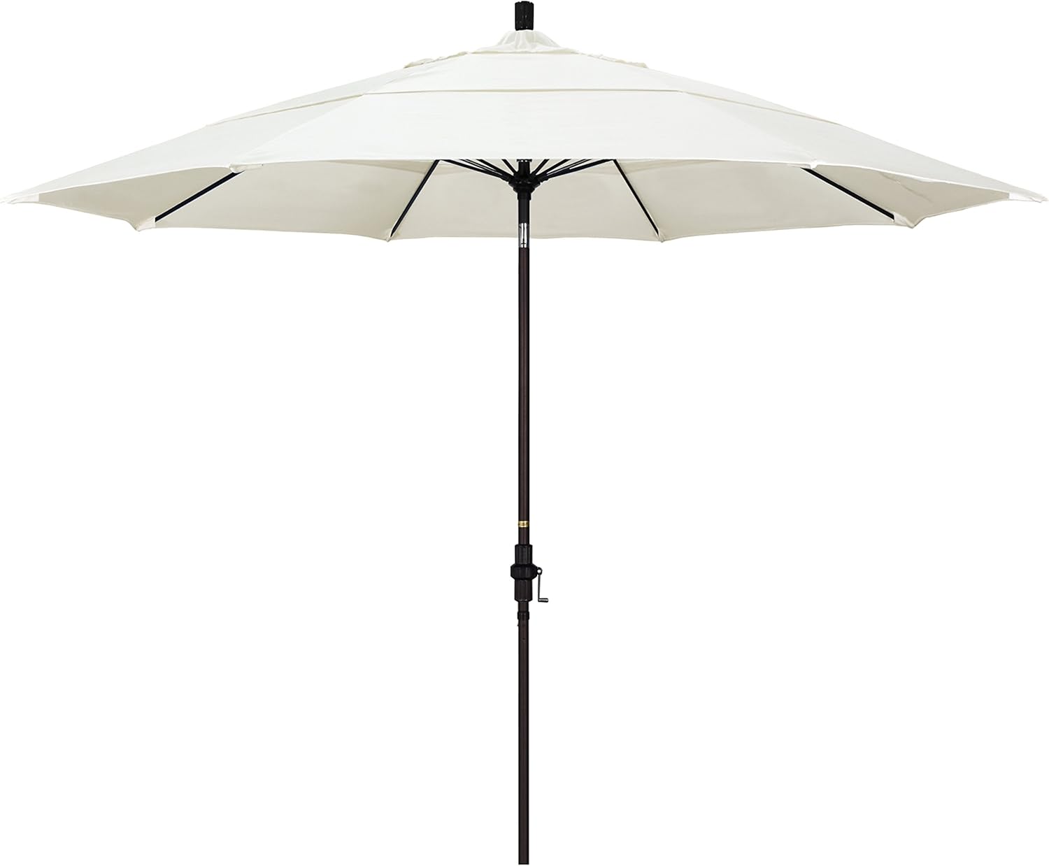 Amazon Com California Umbrella 11 Round Aluminum Pole Fiberglass Rib Patio Umbrella Crank Lift Collar Tilt Bronze Pole Sunbrella Canvas Patio Umbrellas Garden Outdoor