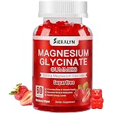 Magnesium Glycinate Gummies 600mg, Sugar Free Magnesium Gummies for Adults | High Absorption Magnesium Supplement for Stress &amp; Muscle Relief &amp; Nerve Health, Non-GMO, Gluten Free, Vegan, 60 Count