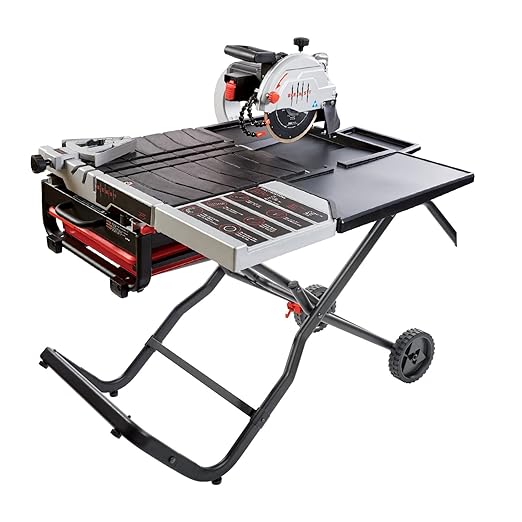Lackmond Beast Wet Tile Saw 10" Portable Jobsite Cutting Tool with
