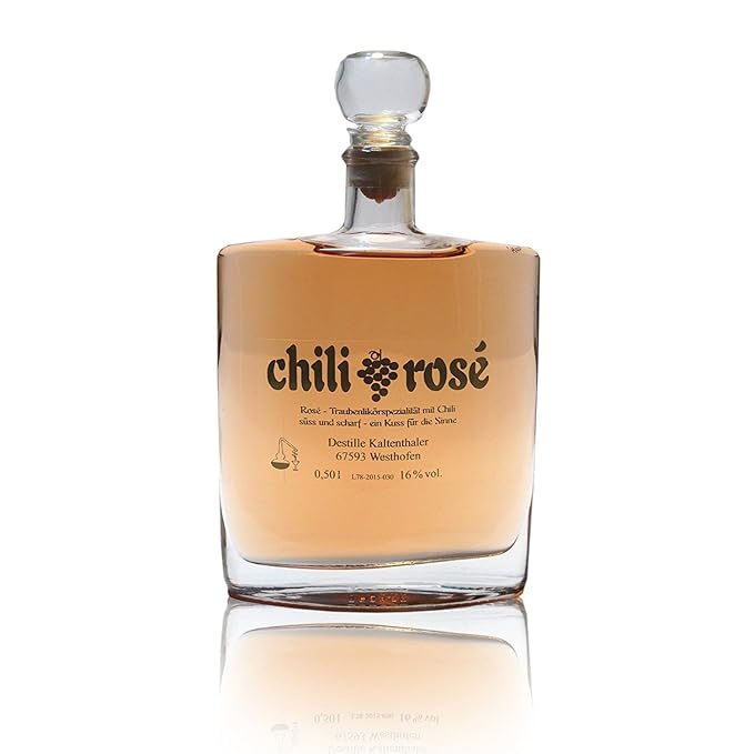 Chili Rosé Trauben-Likör mit Chili süß und scharf - Winzer-Likör