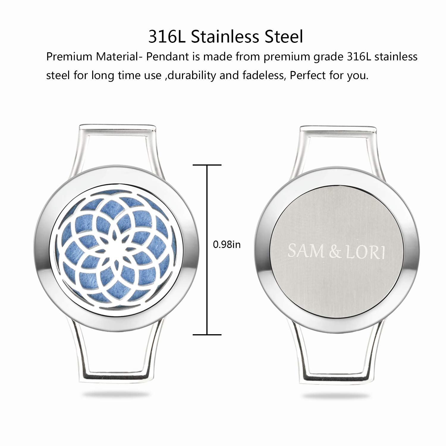 Aromatherapy Essential Oil Diffuser Bracelet Stainless Steel Adjustable Leather Band Charm Bracelet Jewelry Sets with 8 Scent Pads for Boys Girls, Sunflower