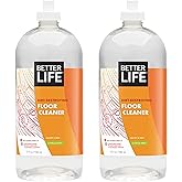 Better Life Floor Cleaner - Liquid Multipurpose Cleaner for Wood, Tile, Laminate, Vinyl, Bamboo - Hardwood Floor Cleaner for Mopping - Citrus Mint, 32 Fl Oz (Pack of 2)