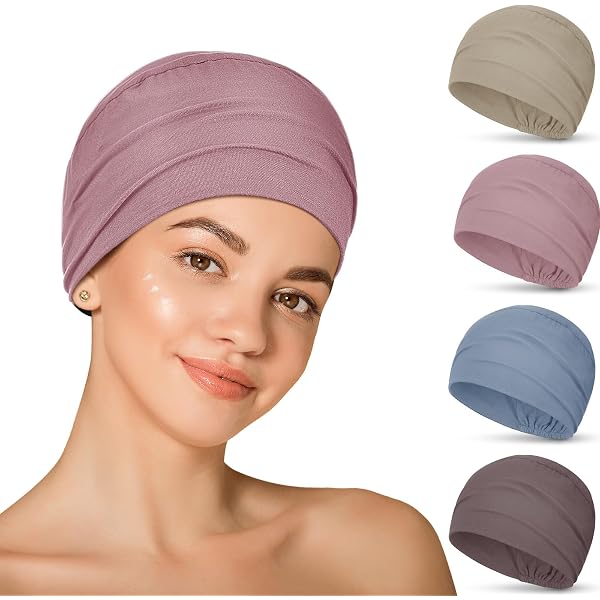 9 Pieces Solid Women Chemo Hat Stretchy Turban Beanie,Pre  display picture 3