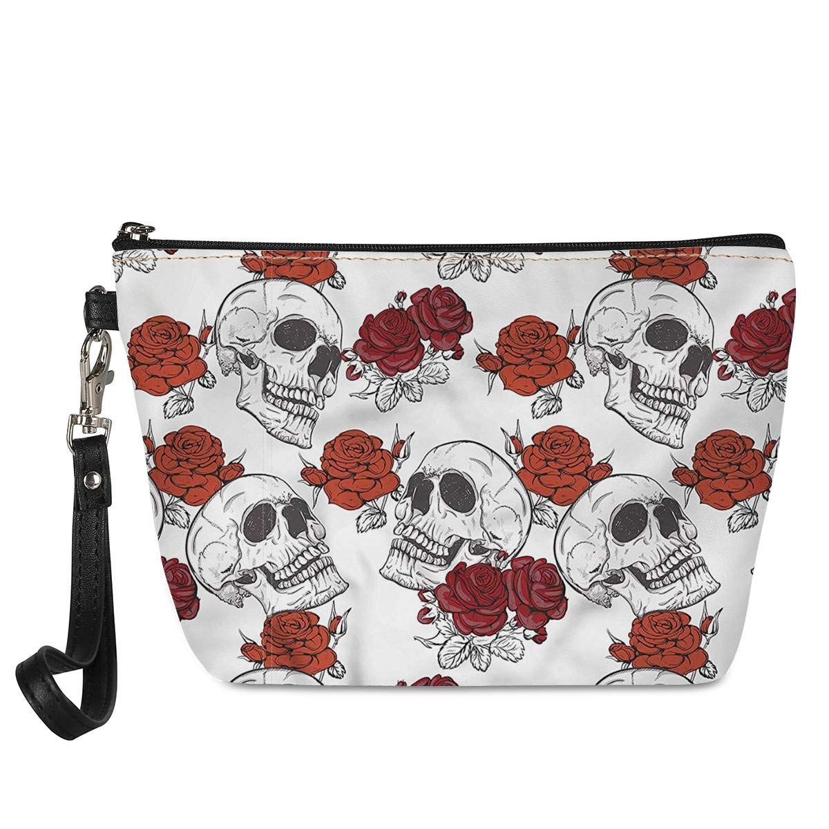 Best Skull And Roses Makeup Bag