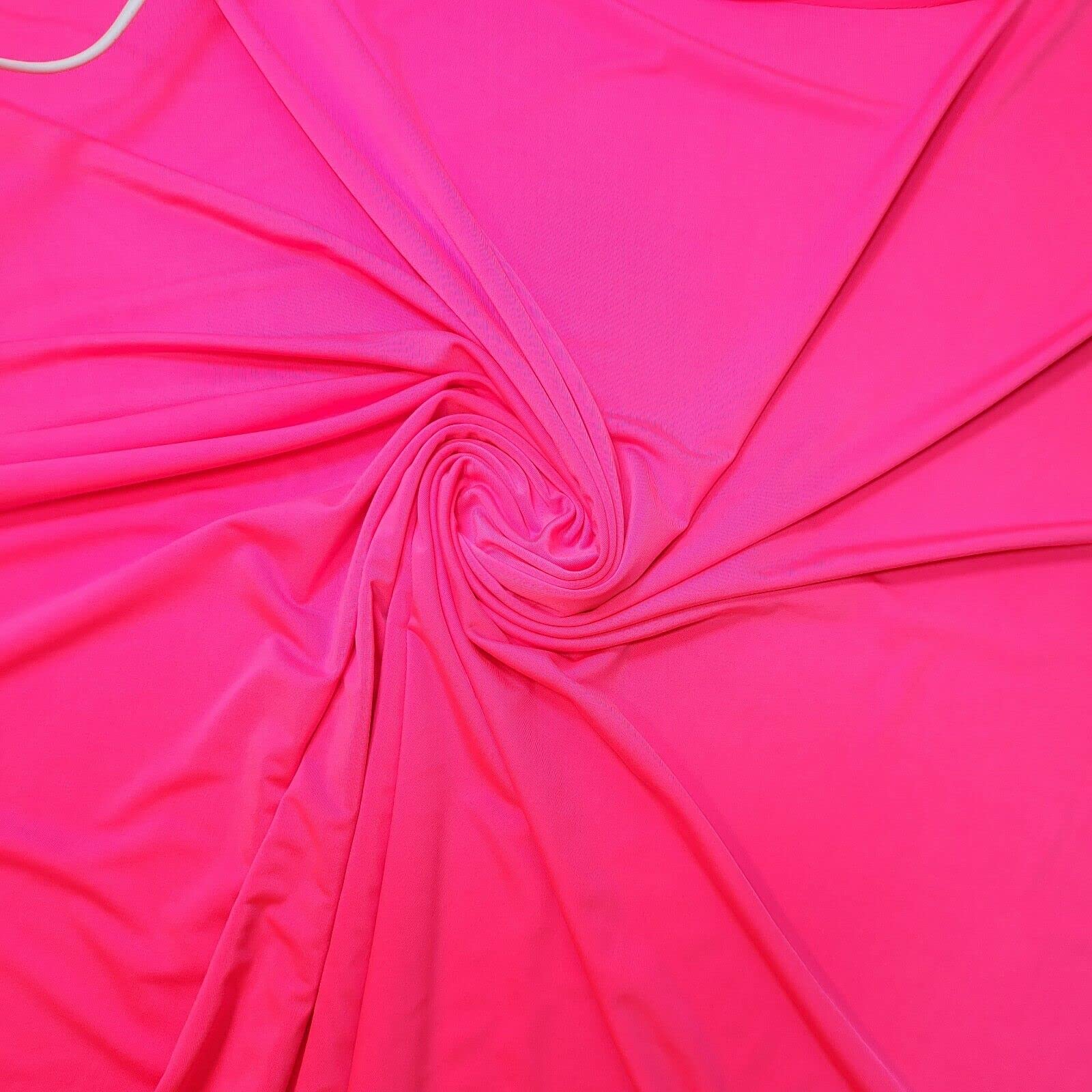 Plain / Printed ITY Spandex Jersey Elastane Stretch Dress Leggings Fabric 58" - 150cm Wide Sold As 1 Meter Pre - Cut Lengths (Neon Pink)