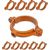 HIGHCRAFT HINGC-34-10 Industrial Decor Hinged Split Ring Pipe Hanger 3/4 in. Copper , with 3/8 in. Rod Fitting, Vintage Mount