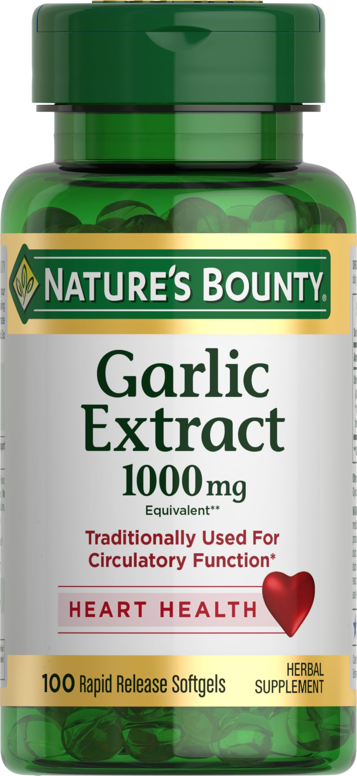 Mua Nature's Bounty Garlic Extract, Herbal Supplement, Supports Circulatory Function, 1000mg