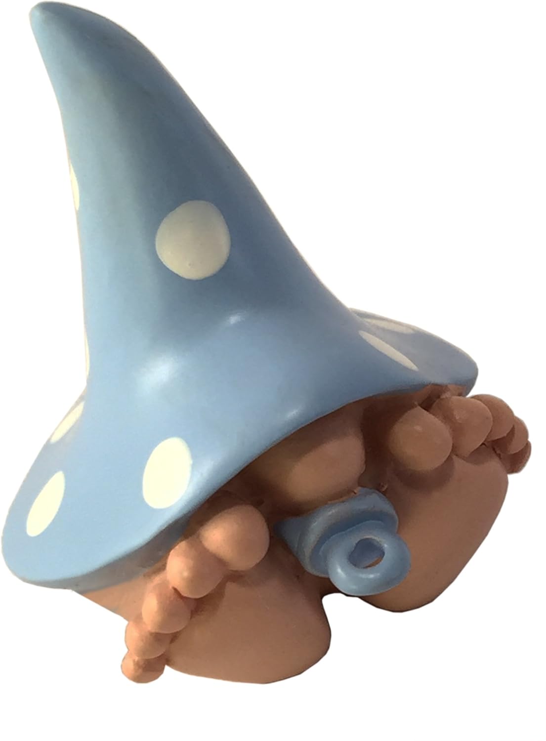 GlitZGlam Miniature Baby Gnome “Toby” - the Baby Gnome with the Polka Dot Blue Hat for the Fairy Garden - Image 5