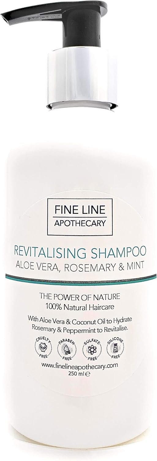 Fine Line Apothecary Revitalising Scalp Shampoo, 99% Natural-Origin, With Aloe Vera, Rosemary & Mint