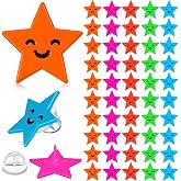 Lyrow 25/50/100/150/300 Pcs Star Pins Bulk | Smile Face Design Golden, Metal, Lapel Pins for Backpacks, Y2k Motivational Pins, Brooch for Veterans Day