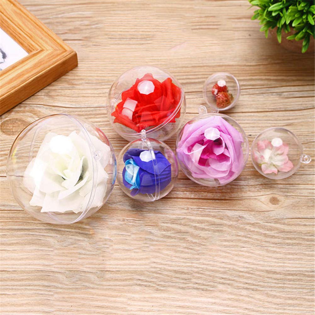 Klinkamz 4 cm 10 Bolas Transparentes para árbol de Navidad Adornos