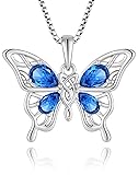 Vemhel Butterfly Necklace 925 Sterling Silver