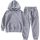 amropi Boy's Hooded Tracksuit Pullover Sweatshirt Jogging Pants Set 2 Pieces Sweatsuit for Age 3-12 Years
