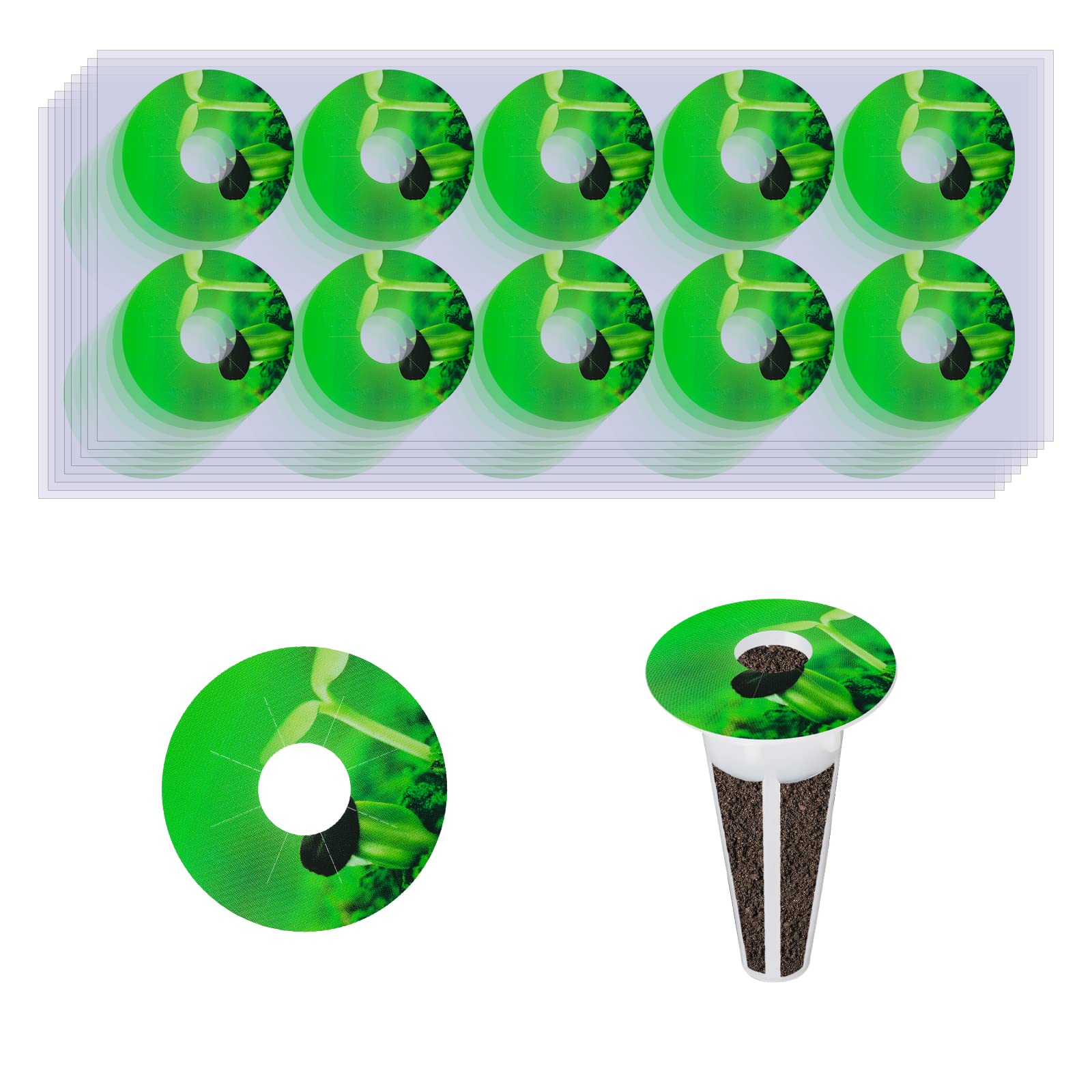 KINBOM 120pcs Plant Grow Stickers, Hydroponic Plant Labels for Seedlings, Garden Pods, Grow Baskets