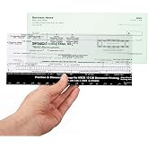 FunooFuno MICR Check Position Gauge, E13B Clear Check Alignment Ruler | Plastic Gauge for Precise MICR and Check Layout Alignment, Standard Check Printing and Verification, 8.74 x 3.46 Inches