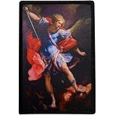 St. Michael Vanquishing Satan Religious Angel Morale Patch, Tactical Military Hook and Loop Embroidered Patches for Jackets, Backpack, Clothing, Molle Vest, Bag, Hat