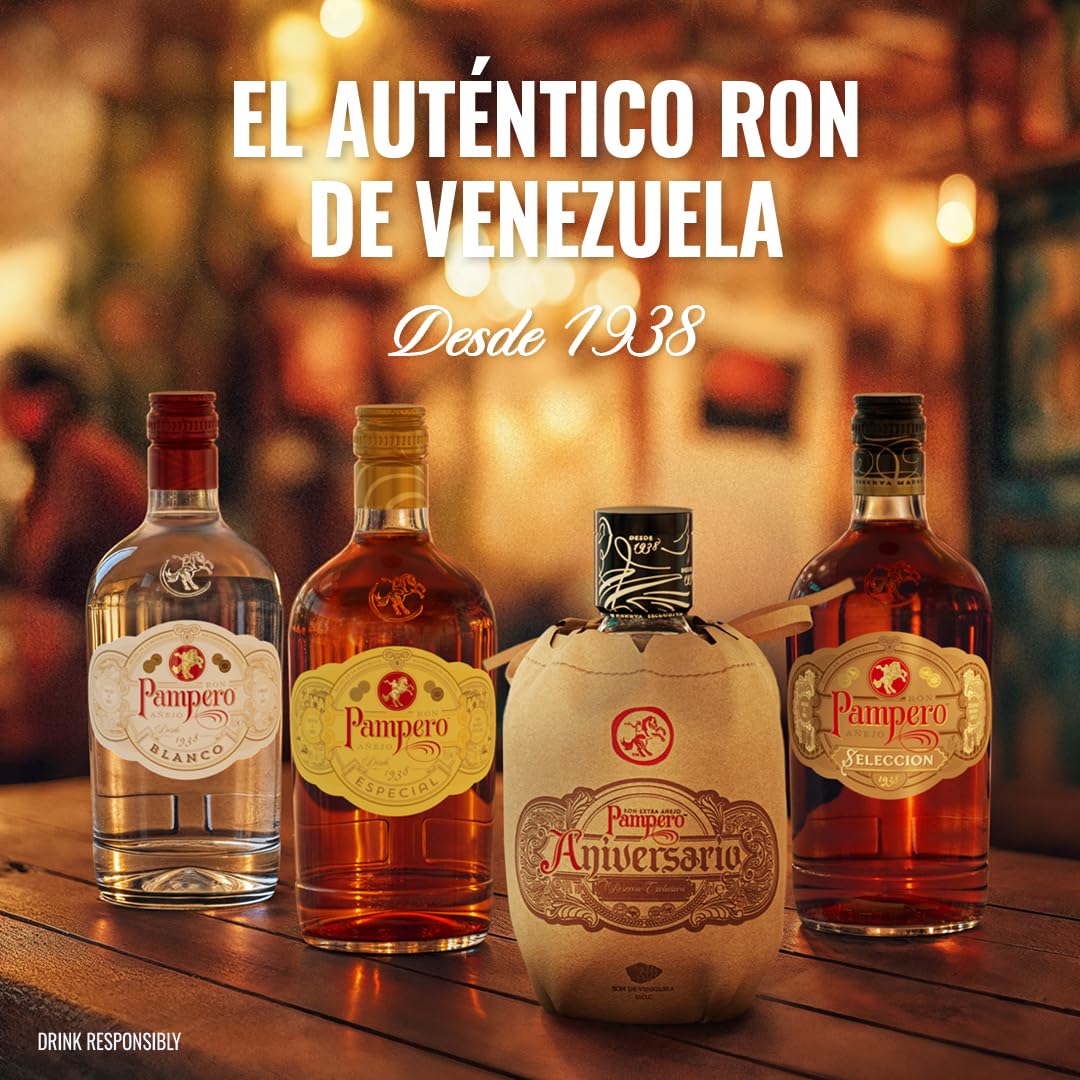 Pampero Ron Añejo Selección Rum 70 cl – In Ex-Sherry- und Bourbonfässern gereift. 40% Vol. 6