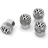 Volkswagen VW Logo Rubber Metal Valve Caps 00071215D