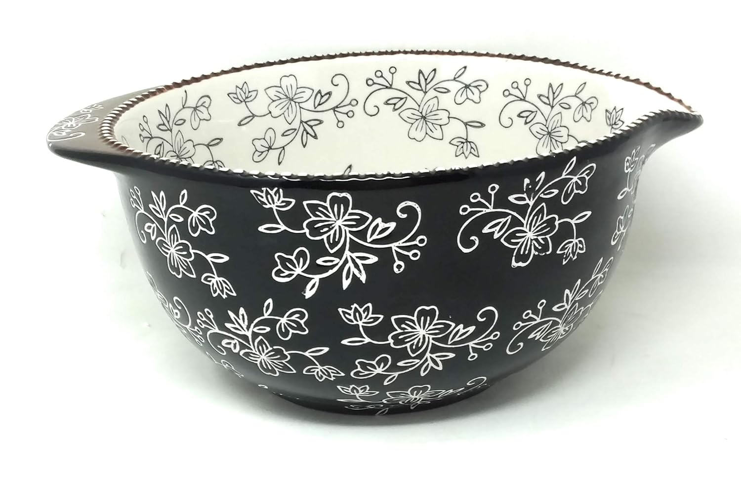 Temptations Mixing Bowl with Pour Spout, 3.5 Qt (Floral
