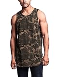 VICTORIOUS Solid Color Long Length Curved Hem Tank