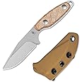 Kizer Muskrat Fixed Blade Knife, 3.15 In 154CM Neck Knife Argyle Pattern Micarta Handle Fixed Blade EDC Knives for Men Women, Outdoor Hunting Hiking Survival Camping Knives 1064C1