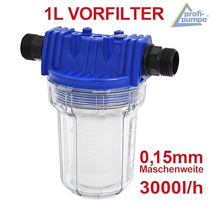 Filter Vorfilter Pumpenfilter für Hauswasserwerk Kreiselpumpe Jetpumpe Brunnenpumpe Pumpe Tauchpumpen bei Waschmaschinen, Sch