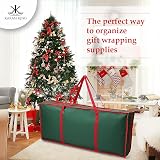 KARAN KING Christmas Wrapping Paper Storage Bag with Compartments 82x34x13 cm view 5