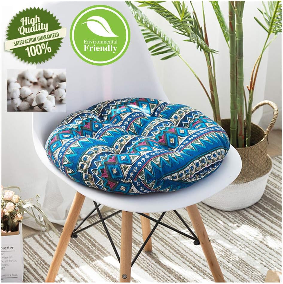 DOTBUY Seat Cushion Cotton and linen,Round Chair Cushions for Dining