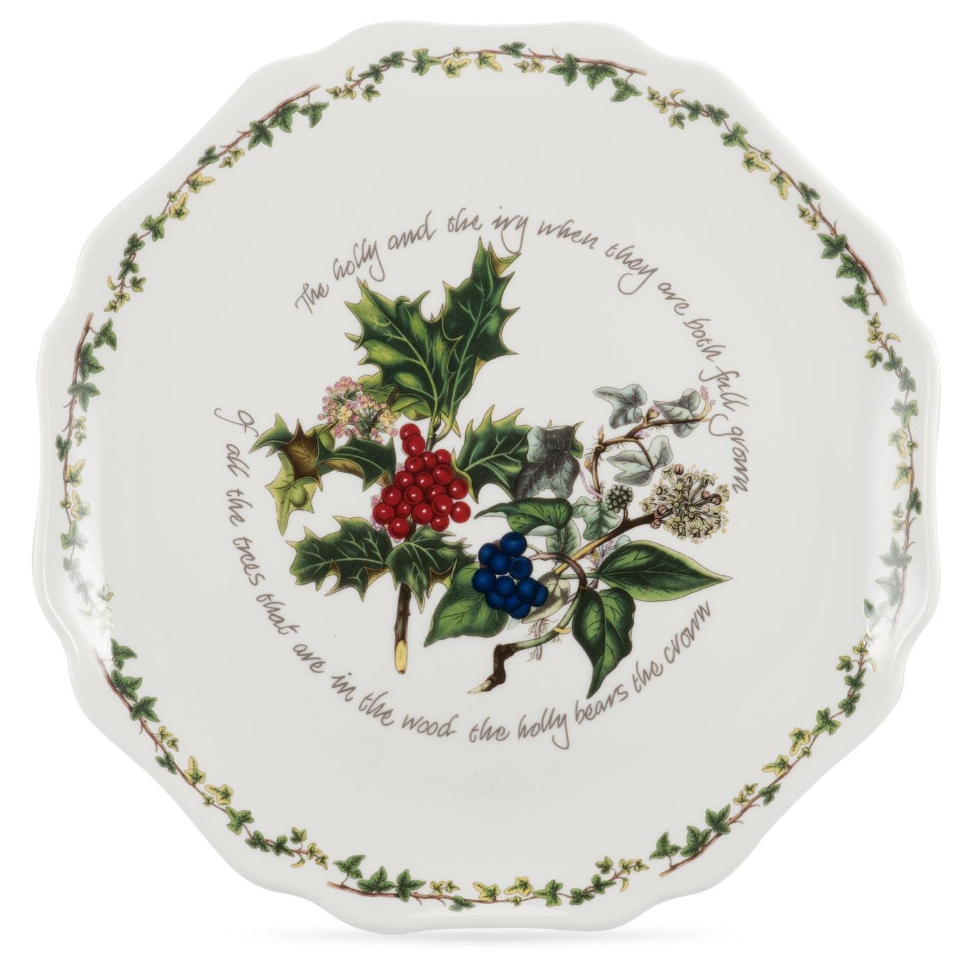 Portmeirion Home & Gifts HV77255-X Scalloped Platter, Ceramic, Multi-Colour, 28 x 28 x 3 cm