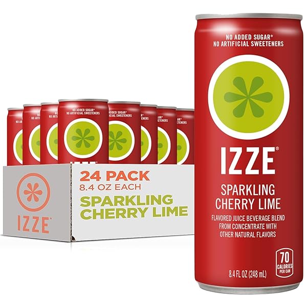 IZZE CHERRY LIME STRAIGHT BEVERAGES, 8.4 FL OZ,...