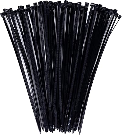 Yaluzibi Black Cable Ties 100 Pack 10 inch UV Resistant Heavy Duty Zip Ties