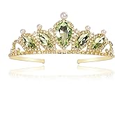 HQURNET Green Princess Tiana Crown Tiana Tiara Birthday Outfit Girls Halloween Party Fancy Princess Tiana Accessories