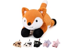 meowtastic Fox Weighted Stuffed Animals - 22 Inch 4.5 Pounds Weighted Plush Fox Stuffed Animals - Big Stuffed Fox Weighted Plush Pillow - Cute Plush Toys Gifts for Kids & Adults (22" 4.5 lbs)