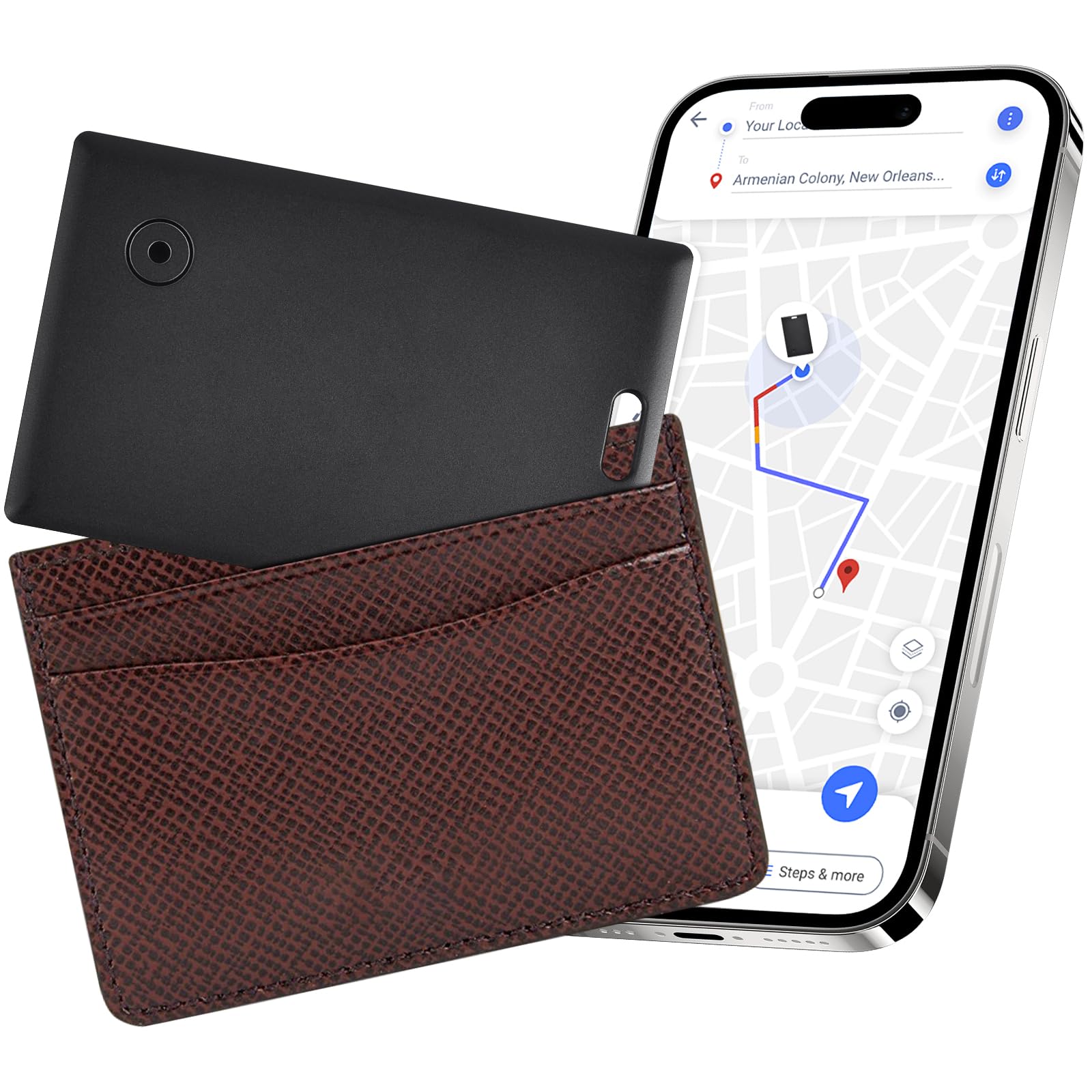 Ainiv Wallet Tracker Card, Smart Bluetooth Item Finder and Key Finder, Works with Apple Find My (iOS Only), Slim Smart Card for Luggage Tags, Wallet, Suitcase, Passports, Backpack&More, Ultra-Thin