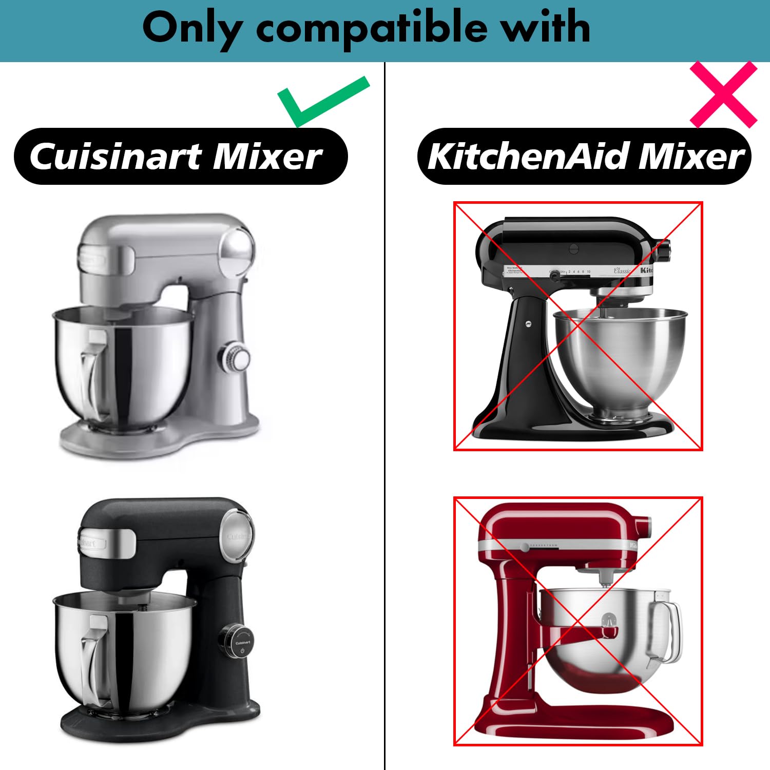 qAp Quality Art Practical Spiral Dough Hook Replacement for Cuisinart 5.5-Quart Stand Mixer/Polished 18/8 Stainless Steel Accessories/No coating/Dishwasher Safe