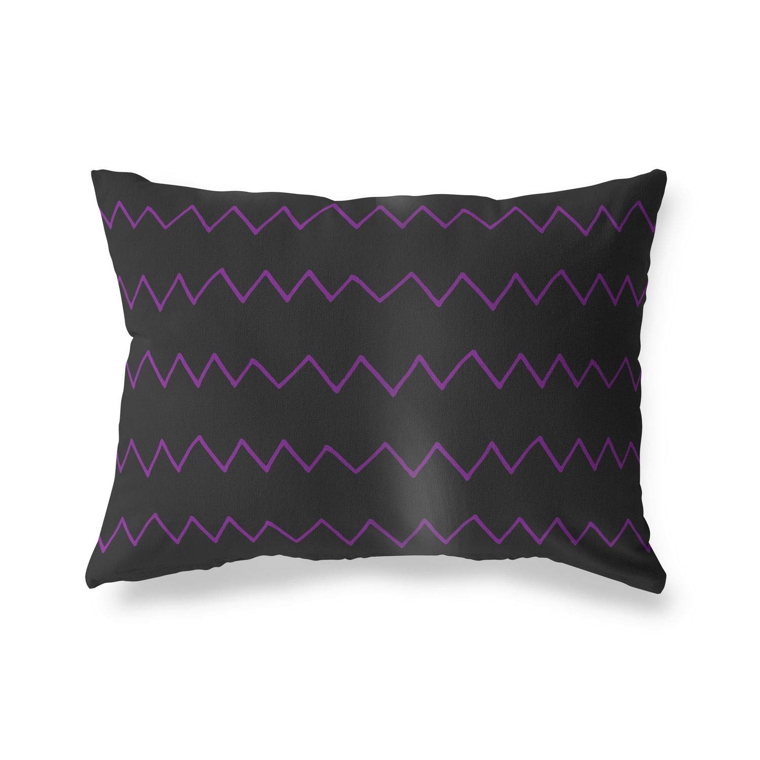 BonaMaison Decorative Cushion Cover, Purple-Black Throw Pillow Covers, Home Decorative Pillowcases for Livingroom, Sofa, Bedroom, Size: 45X60 Cm - Designed and Manufactured in Turkey