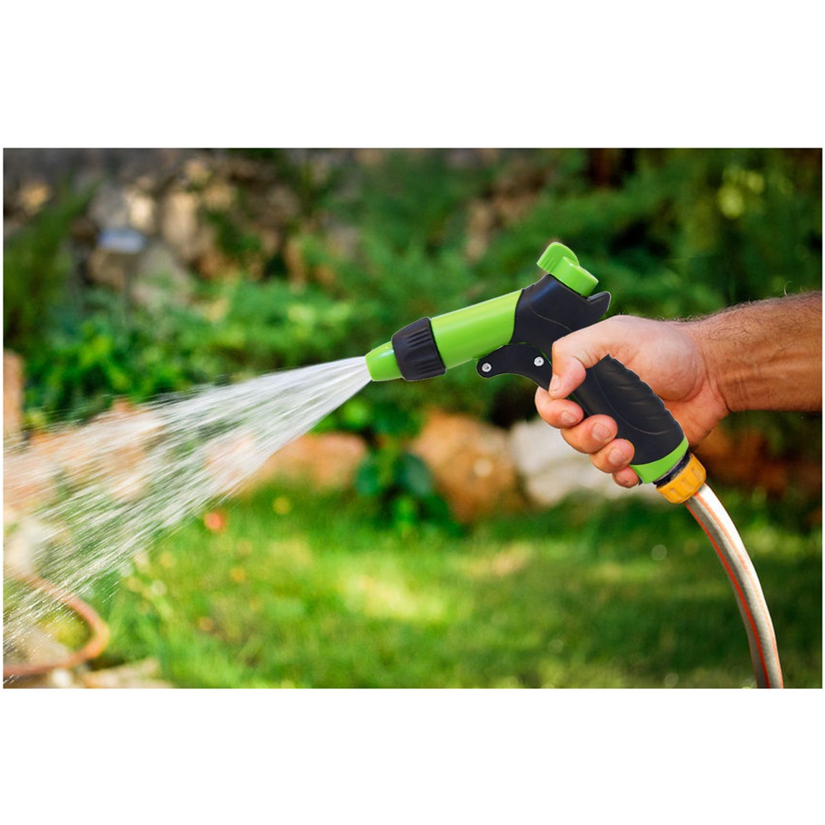 Garden Hose Nozzle Spray Nozzle Set, Water Nozzle, 9 Adjustable
