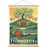 Meksular Middle Earth Landscape Wall Art Prints Canvas PaintingFantasy Posters, Wall Pictures, For Travel Gift, Canvas Art wi