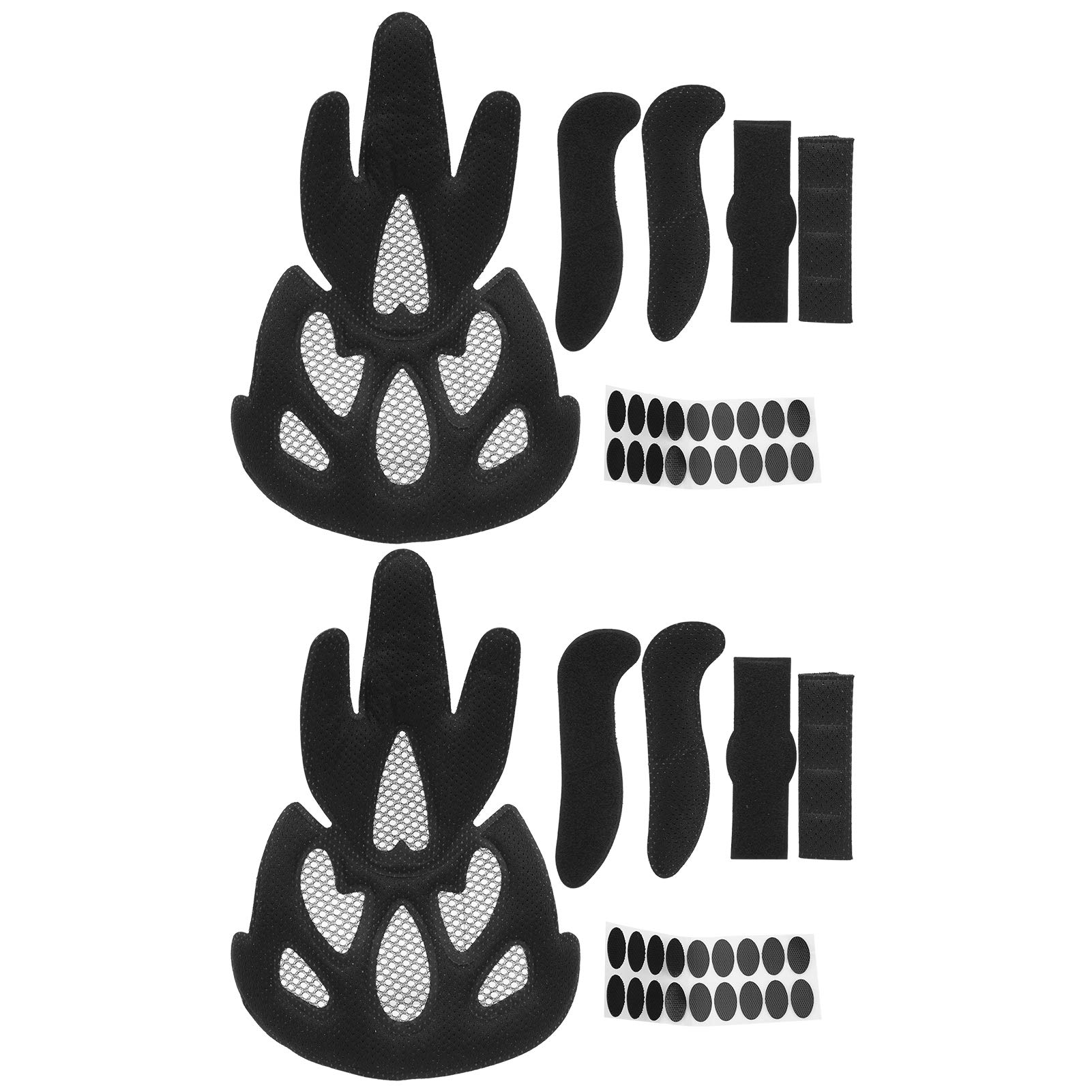 Agatige Bike Helmet Padding Kit, 2 Set Electric Bike Helmet Lining Sponge Fly Net Combination Set Cycling Accessory
