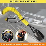 YUFANYA Steering Wheel Lock Car Anti Theft with 3 Keys Yellow YF102801 view 3