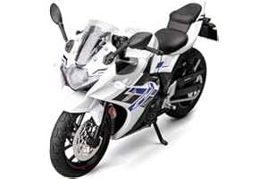 BDTCTK Compatible for 1:12 Suzuki GSX250R Motorcycle Model, Diecast Toy Car Model, Free and Suspension Roller, Motorcycle Collection, Gift White.