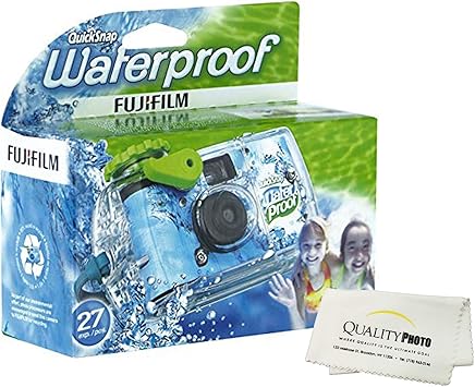 Amazon Com Fujifilm Quick Snap Waterproof 27 Exposures 35mm Camera 800 Film 1 Pack Quality Photo Microfiber Cloth 1 Pack Camera Photo