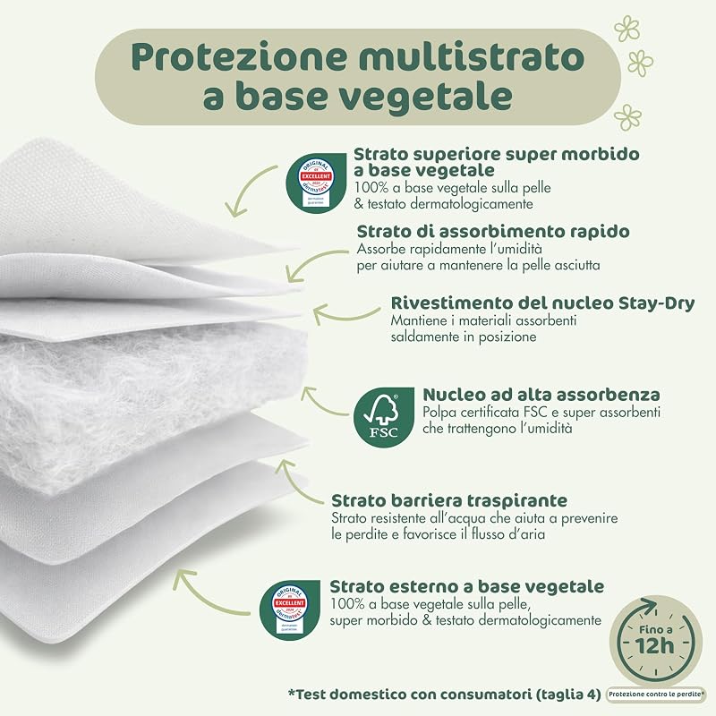 BioEmbrace Pannolini, Taglia 4 (7–18kg), 88 pezzi