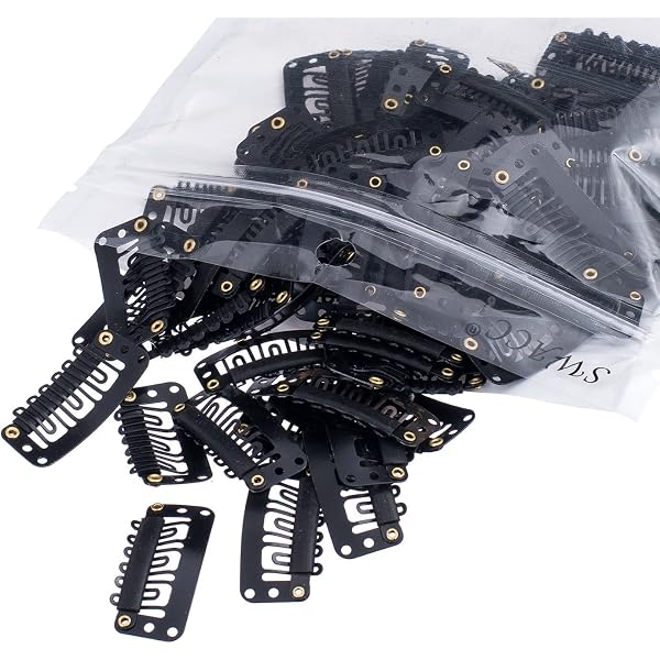 100 Stück U-förmige Snap-Clips Für Haarverlängerungen & Perücken – Metall Mit Gummibeschichtung