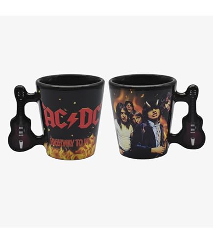 Amazon.com | ICUP AC/DC Icons 4 Piece Shot Glass Set: Shot Glasses