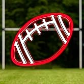 Football Neon Sign for Wall Decor,Adjustable Brightness Led Football Neon Signs,USB Powered Neon Light for Game Room Decoration Sports Cave Bedroom(Red and White)