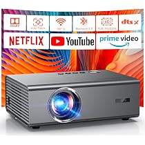 4K-Projector with WiFi and Bluetooth, AI Auto Focus&6D Keyst