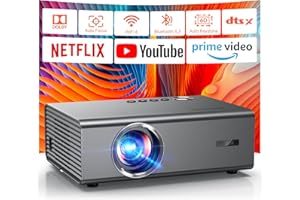 4K Projector with Built-in Apps, 1200ANSI Auto Focus&6D Keystone Dolby Audio Kogata Smart Projector with WiFi 6 Bluetooth Outdoor Movie Proyector for Home Theater HDR10+ UPGRADE