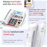 Xtra 3355 DECT Corded Phone with Large Keys Handset view 3
